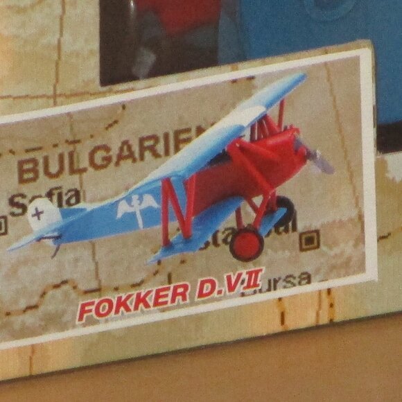 New Ray Blue Red Fokker D.V. II Fighter Airplane Model Kit Scale 1:48 New Box - Picture 2 of 3
